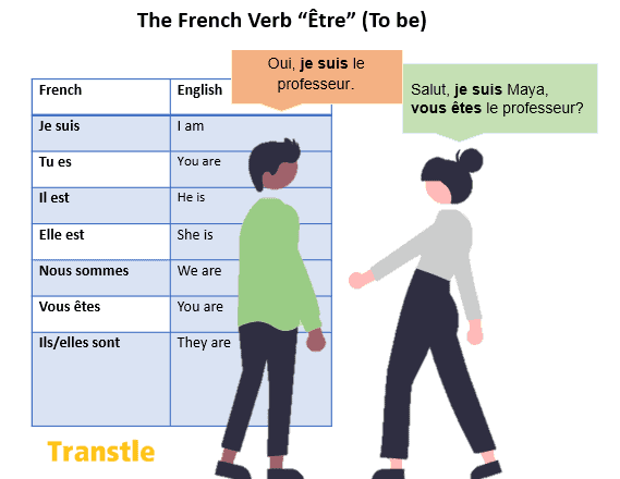 French Verb tre How To Use Conjugation Examples Transtle